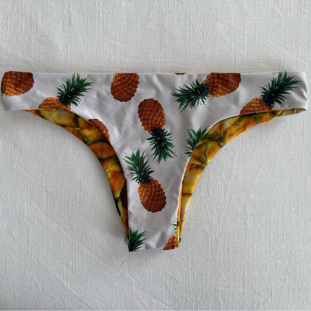 Reversible pineapple bikini bottoms